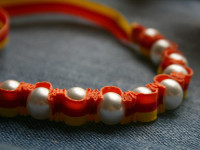 Craft Bead and Ribbon Necklace